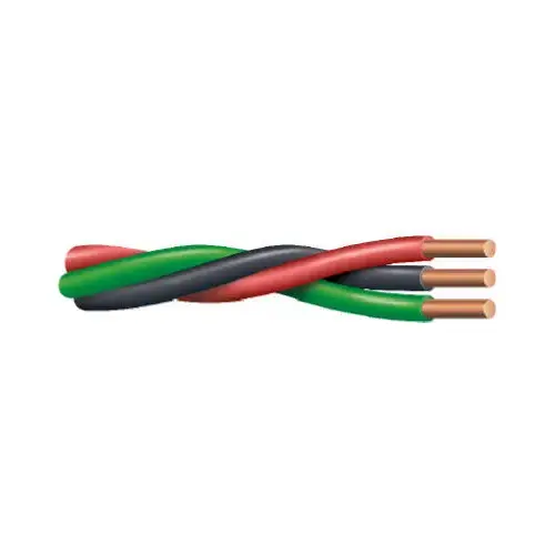 Southwire 55-16-35-02-XCP500 Pump Cable, 12 AWG Wire, 2 -Conductor, Copper Conductor, PVC Insulation, 600 V, 20 A - pack of 500