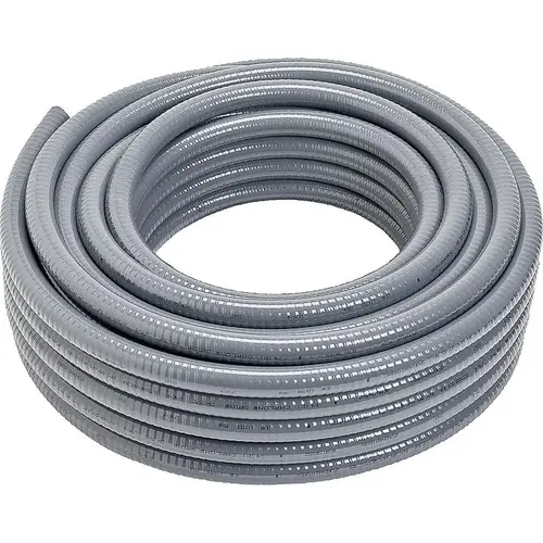 Carlon 15007-100 Carflex Flexible Conduit, 3/4 in, 100 ft L, PVC, Gray
