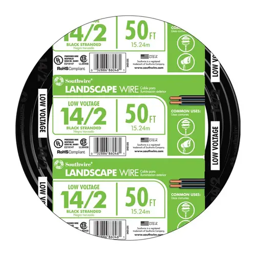CCI 55213242 Electrical Cable, 2 -Conductor, 30 V Black