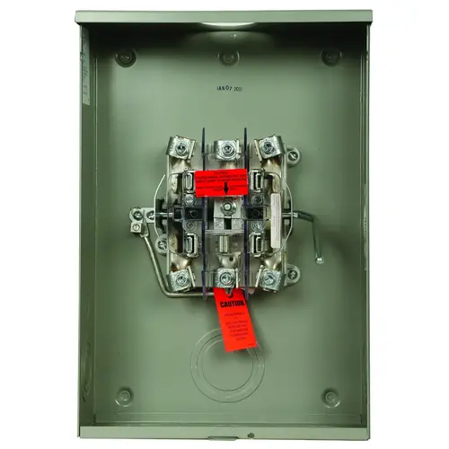 Eaton UTTE5213BCH Meter Socket, 1 -Phase, 200 A, 600 V, 5 -Jaw, Surface Mounting