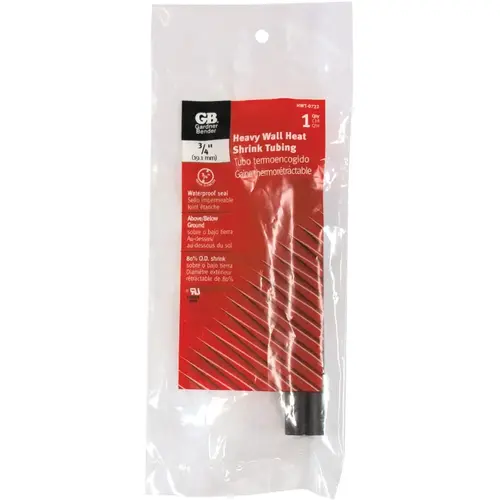 Gardner Bender HWT-0722 Heavy-Wall 3/4 In. x 6 In. Heat Shrink Tubing Black