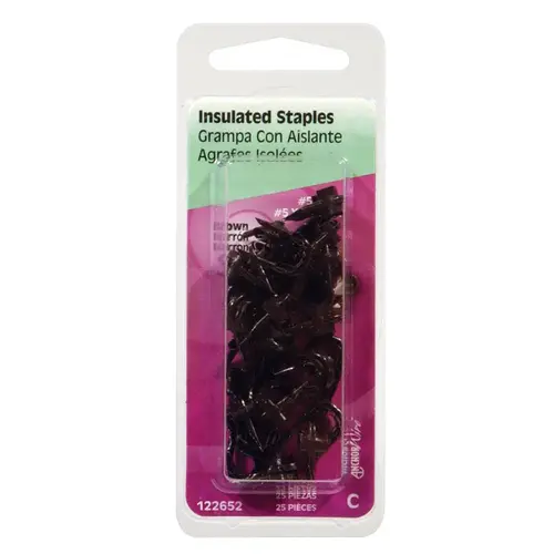 Hillman 122652-N Staple, #5 W Crown, 1/2 in L Leg, Steel Brown - pack of 25
