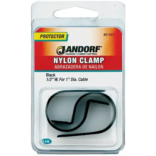 Jandorf 61447 Cable Clamp, Nylon, Black