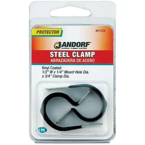 Jandorf 61539 Loom Clamp, Steel/Vinyl, Black