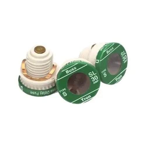 Bussmann SL-30PK4 30A SL Time-Delay Plug Fuse - pack of 4