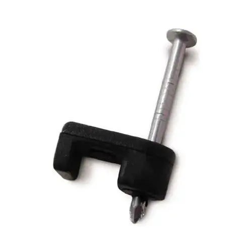 GB PSB-165 Cable Staple, 1/4 in W Crown, 15/16 in L Leg, Plastic/Polyethylene Black - pack of 50