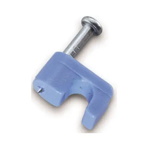 GB PTP-25T Poly Data Cable Staple, 1/4 in W Crown, Polyethylene Blue - pack of 25