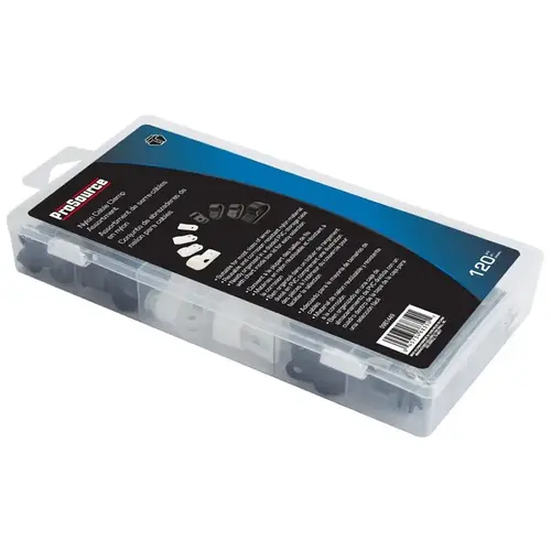 ProSource 60279 Nylon Cable Clamp Assortment, 120-Piece Black/White