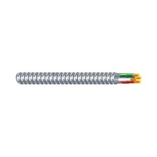 Southwire 68579221 Armorlite Armored Cable, 14 AWG Cable, 2 -Conductor, Copper Conductor, THHN/THWN Insulation Black/Green/White