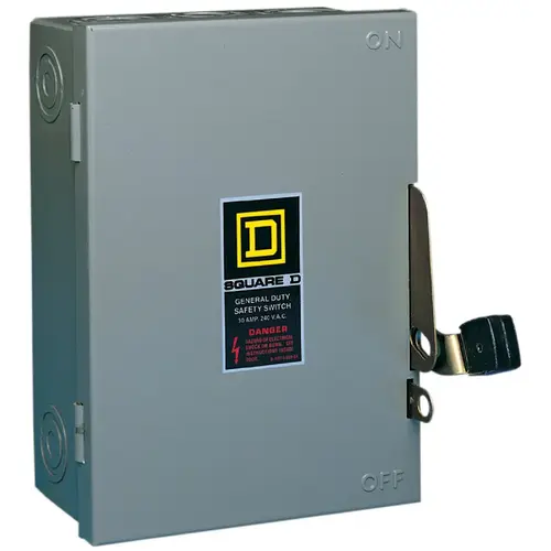 Square D D221NCP 30A D Series Indoor Cartridge Fusible Safety Switch With Neutral