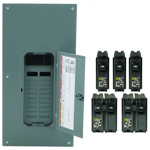 Square D HOM2040M200PCVP Load Center, 40 -Pole, 200 A, 20 -Space, Plug-On Neutral, NEMA 1 Enclosure