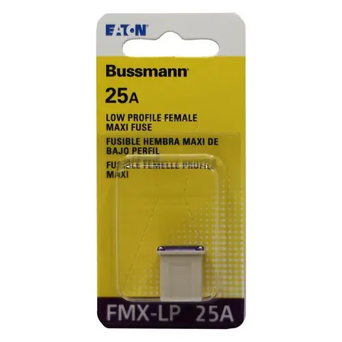 Bussmann BP/FMX-25LP-RP Female Maxi Auto Fuse, Low-Profile, 25-Amp White
