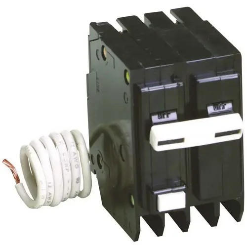 Eaton GFTCB220 Circuit Breaker, GFCI, Type GFTCB, 20 A, 2 -Pole, 120/240 V, Plug Mounting