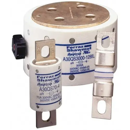 Ferraz Shawmut A30QS15-1 Cylindrical Fast-Acting Fuse: 15 A, 51 mm OAL, 14 mm Dia