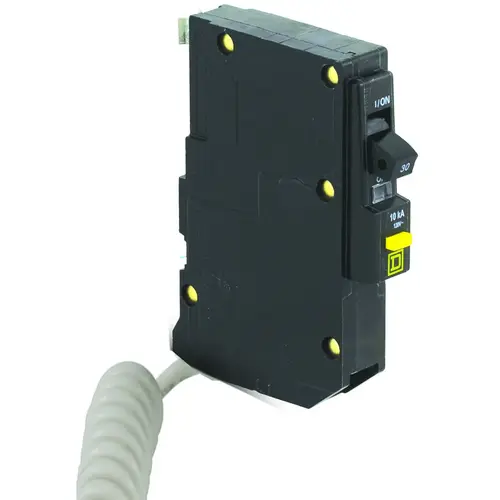 Square D QO130GFI QO Circuit Breaker, Mini, 30 A, 1 -Pole, 120 V, Fixed Trip, Plug Mounting