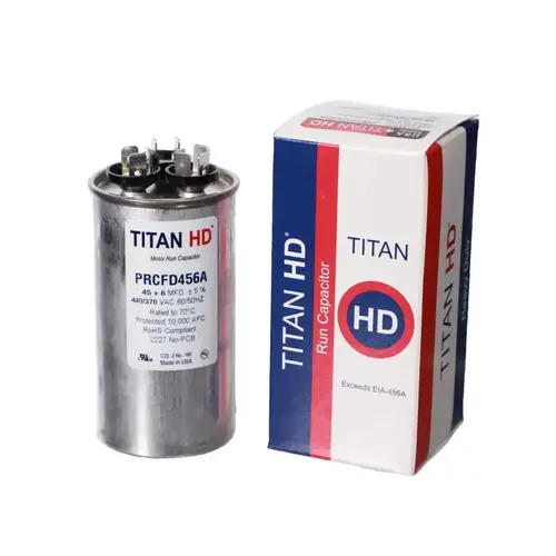 TITAN PRCFD456A Round Run Capacitor 45   6 MFD 440 V