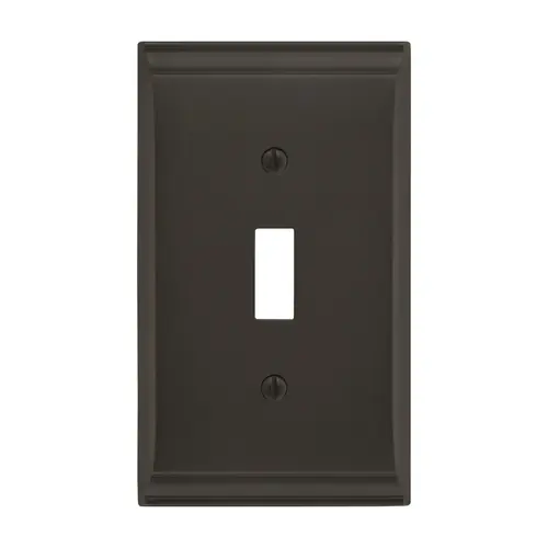 Amerock BP36500BBR 4-9/10" x 2-9/10" Candler Single Toggle Wall Plate Black Bronze Finish
