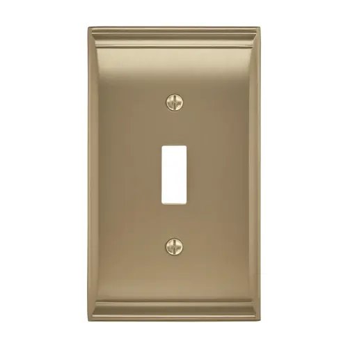 Amerock BP36500BBZ 4-9/10" x 2-9/10" Candler Single Toggle Wall Plate Golden Champagne Finish