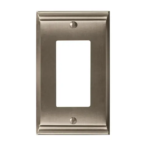 Amerock BP36504G10 4-9/10" x 2-9/10" Candler Single Rocker Wall Plate Satin Nickel Finish