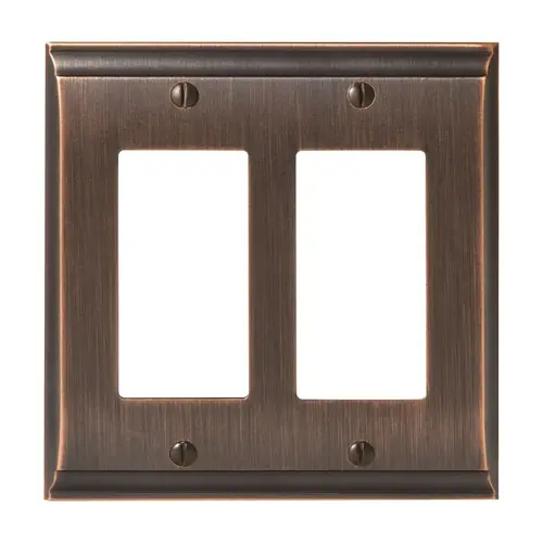 Amerock BP36505ORB 7-3/10" x 4-3/4" Candler Double Rocker Wall Plate Oil Rubbed Bronze Finish