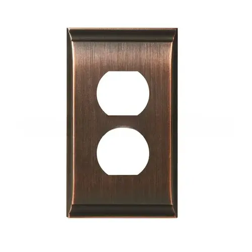 Amerock BP36508ORB 11-3/5" x 6-3/10" Candler Single Outlet Wall Plate Oil Rubbed Bronze Finish