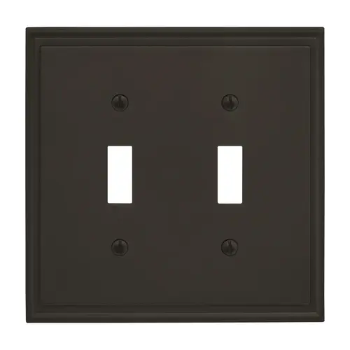 Amerock BP36515BBR 7-3/10" x 4-3/4" Mulholland Double Toggle Wall Plate Black Bronze Finish
