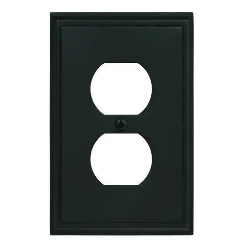Amerock BP36522BBR 8-3/10" x 6-3/10" Mulholland Single Outlet Wall Plate Black Bronze Finish