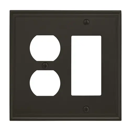 Amerock BP36525BBR 7-3/10" x 4-3/4" Mulholland Outlet and Rocker Wall Plate Black Bronze Finish