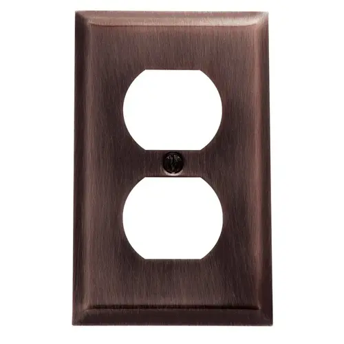 Baldwin 4752112 Single Outlet Beveled Switch Plate Venetian Bronze Finish