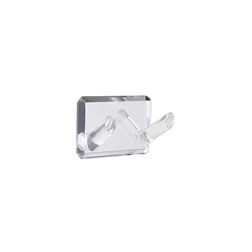 Brixwell MRHC12 Clear Acrylic Mirrored Double Robe Hook