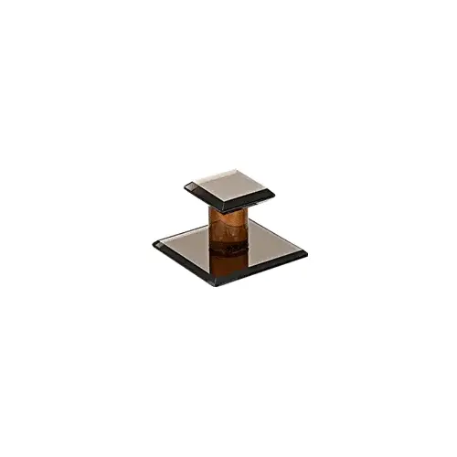 Brixwell SMPB4 Bronze Acrylic Stick-On Small Mirror Pull - 1-3/4" Square