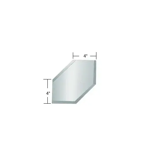 CRL BM2E4 Clear Mirror Glass 4" Emerald Corner Beveled on 4 Sides