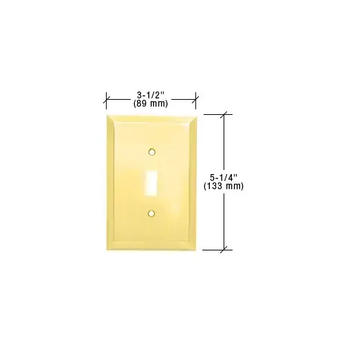 CRL MMP3BR Brass Single Toggle Metal Mirror Plate