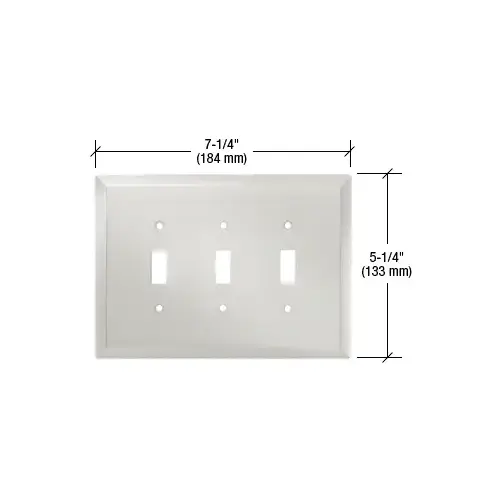 CRL MMP9CH Chrome Triple Toggle Metal Mirror Plate