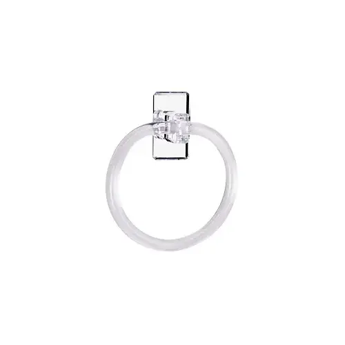 CRL MTRC2 Clear Acrylic Mirrored 7" Towel Ring