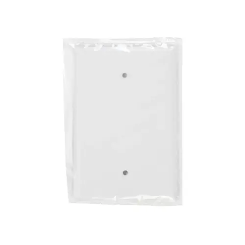 Leviton 002-88114-000 88114 Blank Wallplate, 5-1/4 in L, 3-1/2 in W, 1/4 in Thick, 1 -Gang, Thermoset Plastic, White, Smooth