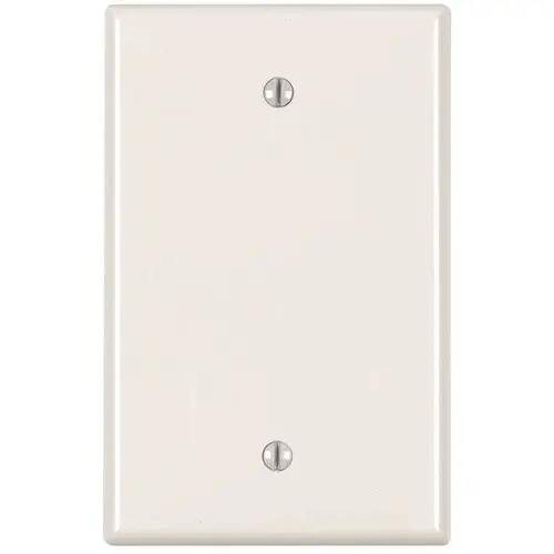 Leviton M52-0PJ13-0WM 1-Gang Midway Blank Nylon Wall Plate, White - pack of 10