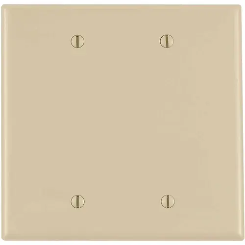 Leviton R51-0PJ23-00I 2-Gang Midway Blank Nylon Wall Plate, Ivory