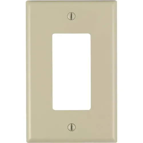 Leviton R51-0PJ26-00I Decora 1-Gang Midway Nylon Decorator/Rocker Wall Plate - Ivory