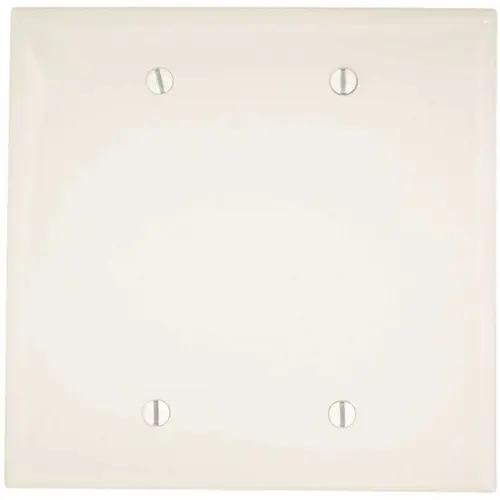 Leviton R52-0PJ23-00W White 2-Gang Blank Plate Wall Plate