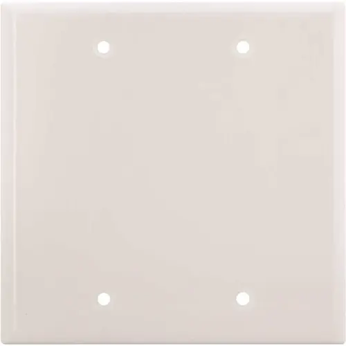 Preferred Industries 8802-W 2-Gang Standard Size Plastic Blank Wall Plate, White