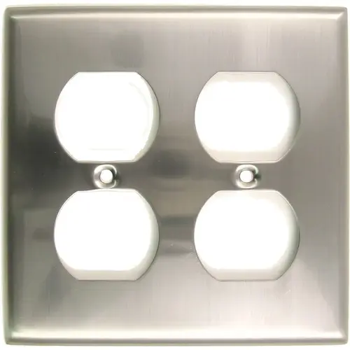 Rusticware 786SN Double Outlet Switch Plate Satin Nickel Finish