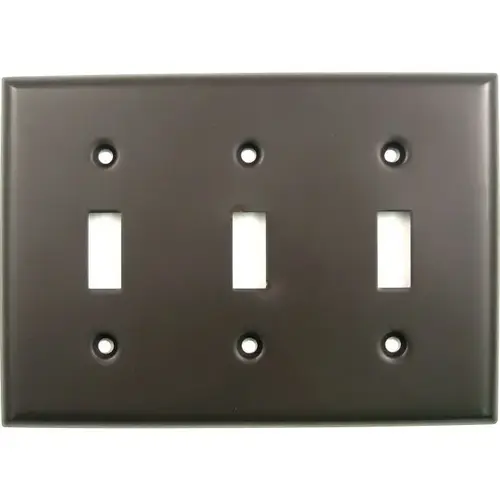 Rusticware 789ORB Triple Toggle Switch Plate Oil Rubbed Bronze Finish