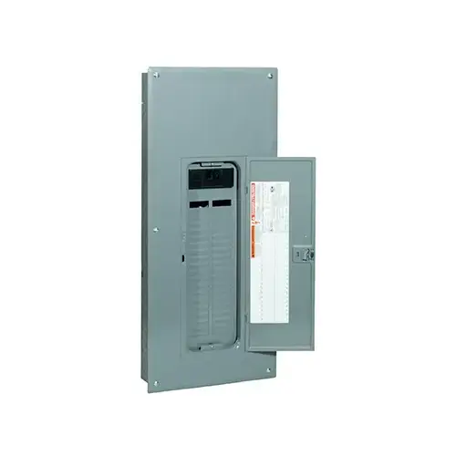 Square D QO142M200PC Load Center, 42 -Pole, 200 A, 42 -Space, NEMA 1 Enclosure, Flush, Surface Mounting, Gray