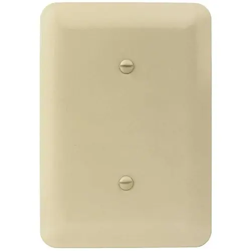 Titan3 Technology TPMSMI-B Ivory Smooth 1-Gang Blank Maxi Metal Wall Plate