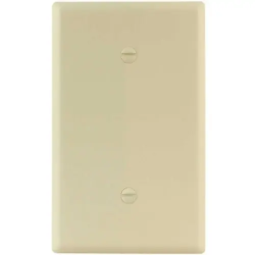 Titan3 Technology TPMSSI-B Ivory Smooth 1-Gang Blank Standard Metal Wall Plate