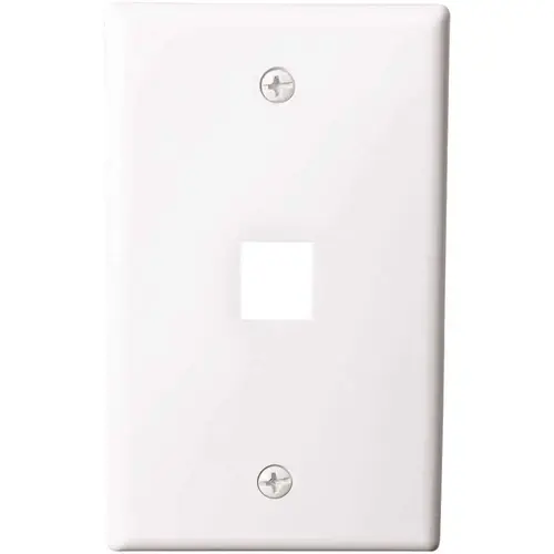Westek TWBLNK1W-10 1-Gang Multimedia Wall Plate 1-Port Plastic White - pack of 10