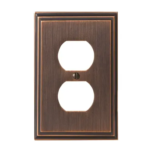 Amerock BP36522ORB 8-3/10" x 6-3/10" Mulholland Single Outlet Wall Plate Oil Rubbed Bronze Finish
