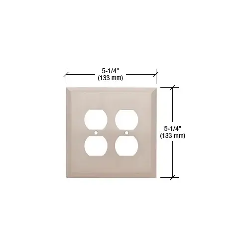 CRL MMP6BN Brushed Nickel Double Duplex Metal Mirror Plate
