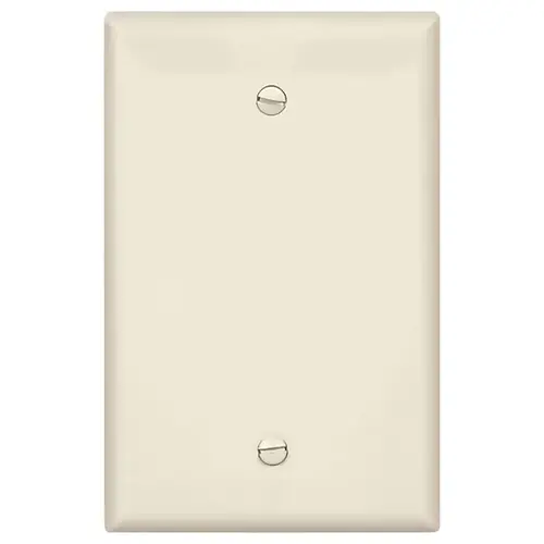 Eaton PJ13LA Blank Wallplate, 4.87 in L, 3.13 in W, 0.08 in Thick, 1 -Gang, Polycarbonate Light Almond
